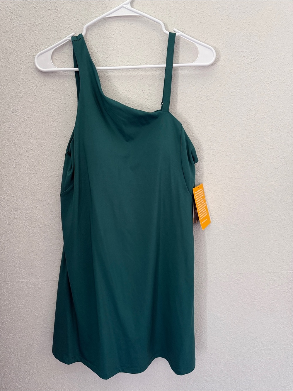 Avia One-Shoulder Sports dress in Teal Green
